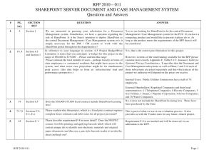 Sharepoint Proposal Template Rfp 2010 011 Sharepoint Server Document and Case