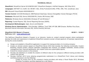 Sharepoint Sample Resume Developers Patricia todd Sharepoint Resume