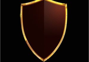 Shield Psd Template Medieval Shield with Golden Border Vector Free Download