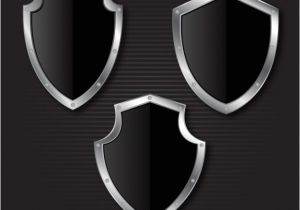 Shield Psd Template Metallic Shields Collection Vector Free Download