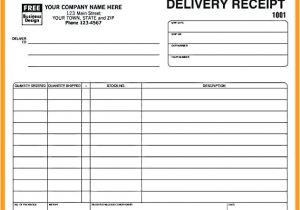 Shipping Ticket Template Delivery Receipt form Template Yagoa Me