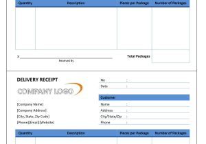 Shipping Ticket Template Delivery Receipt