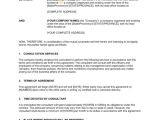 Short form Business Plan Template Business Consulting Agreement Short form Template