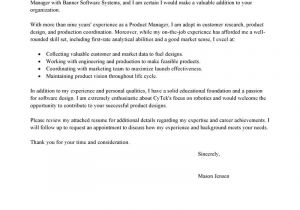Show Me An Example Of A Cover Letter Leading Professional Product Manager Cover Letter Examples