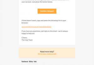 Sign Up Confirmation Email Template Ceej New Account Gt Litmus