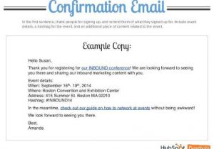 Sign Up Confirmation Email Template the Best Samples Of event Registration Confirmation Email