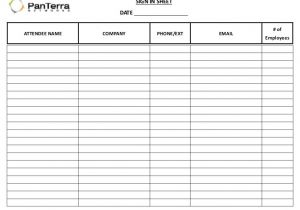 Sign Up Sheet Template with Name Email and Phone Number Sign In Sheet Template