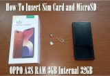 Sim Card Ka Hindi Name How to Insert Sim Card and Microsd Oppo A3s Ram 3gb Internal 32gb