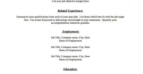 Simple Blank Resume Pdf 46 Blank Resume Templates Doc Pdf Free Premium