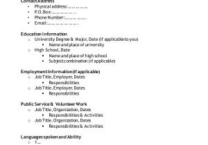 Simple Blank Resume Pdf Printable Blank Resume Resume Sample