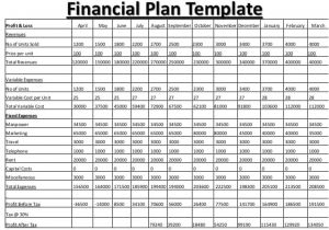 Simple Business Plan Financial Template 8 Financial Plan Templates Excel Excel Templates