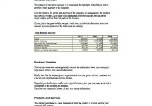 Simple Business Plan Financial Template Simple Business Plan Template 20 Free Sample Example