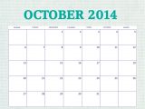 Simple Calendar Template 2014 Free Printable October 2014 Calendar