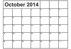 Simple Calendar Template 2014 October 2014 Calendar Template