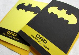 Simple Card for Father S Day Batman Father S Day Card Dad You Re My Hero Handmade by
