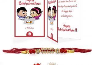 Simple Card Of Raksha Bandhan Indigifts Rakhi for Rakshabandhan Thread Cushion Rakhi