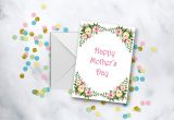 Simple Card On Mother S Day Floral Mother S Day Card Happy Mother S Day Card Simple