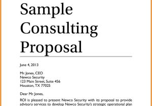 Simple Consulting Proposal Template Consulting Proposal Gallery