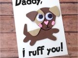 Simple Fathers Day Card Ideas Diy Fathers Day Card Dog Craft Kids Craft Idea Fathers