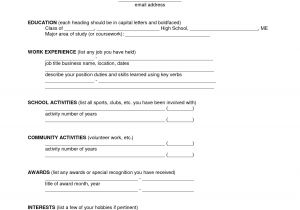 Simple Fill In the Blank Resume 13 Best Images Of Simple Resume Worksheet College Brag