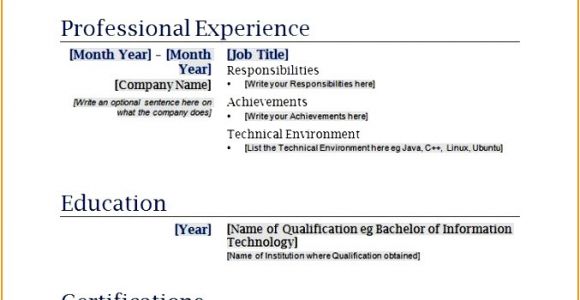 Simple Fill In the Blank Resume 9 Best Resume formats Free Samples Examples format