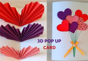 Simple Greeting Card Kaise Banaye Making Diy How to Make Easy Pop Up Card Heart Balloon