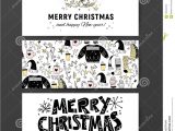 Simple Happy New Year Card Set Of Vector Christmas New Year Congratulation Card