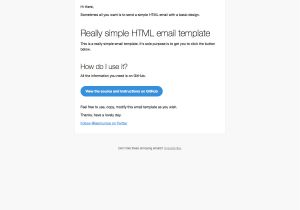 Simple HTML Email Template Code the Ultimate Guide to Email Design Webdesigner Depot