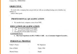 Simple Indian Resume format In Word India Resume format Download Simple Resume format