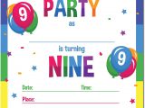 Simple Invitation Card for Birthday Papery Pop 9th Birthday Party Invitations with Envelopes 15 Count 9 Year Old Kids Birthday Invitations for Boys or Girls Rainbow