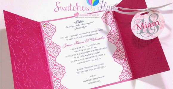Simple Invitation Card for Debut Princess theme Gate Fold Debut Invitation Birthday Party