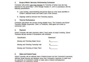 Simple Lawn Care Contract Template 9 Lawn Service Contract Templates Free Word Pdf