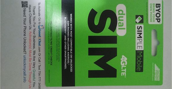 Simple Mobile Sim Card Number Simple Mobile byop Regular Sim Trap Pack