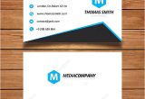 Simple Name Card Template Free Simple Blue and White Name Card Template for Free Download