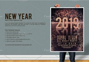 Simple New Year Card Design New Year Party Flyer by Firststyle On Creativemarket