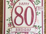 Simple New Year Greeting Card Stampin Up Number Of Years 80th Birthday Card with
