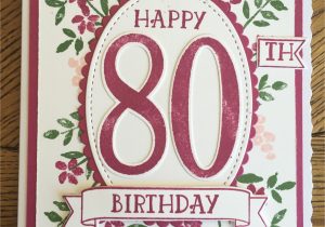 Simple New Year Greeting Card Stampin Up Number Of Years 80th Birthday Card with