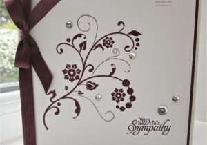 Simple Note In Sympathy Card Sympathy Card Using Flowering Flourishes by Stampin Up