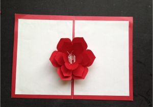Simple Pop Up Birthday Card Easy to Make A 3d Flower Pop Up Paper Card Tutorial Free