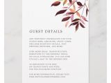 Simple Quotes for A Wedding Card Harvest Wedding Guest Details Card Zazzle Com Con Imagenes