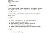 Simple Resume format for Fresher Teachers Career Objective for Resume for Fresher Teacher Job