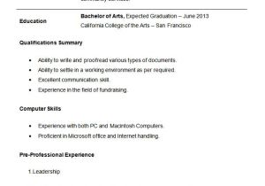 Simple Resume format for Undergraduate Students 7 Example Of An Cv for A Student Penn Working Papers