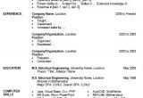 Simple Resume format In Excel 50 Free Resume Cv Templates