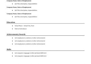 Simple Resume format In HTML Sample Of Simple Resume Sample Resumes