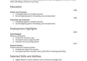 Simple Resume Job format Simple Resume Template Download Free Resume Templates D