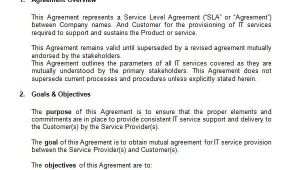 Simple Service Contract Template Doc Service Level Agreement 17 Download Free Documents In