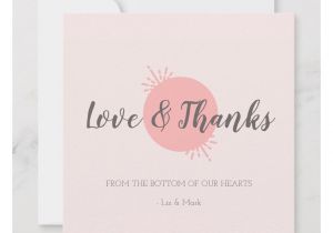 Simple Thank You Card Wording Simple Pink Love Thanks Card Thanks Card Pink Love Pink