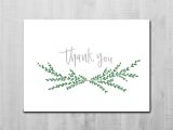 Simple Thank You Card Wording Thank You Card Leafy Wreath Simple Thank You Card Floral
