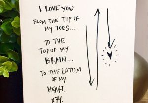 Simple Things to Write In A Birthday Card Anniversary Card Husband Gift for Him 1st 2nd 3rd 4th Gift