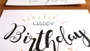 Simple Things to Write In A Birthday Card Lettering Birthday Card In 2020 Mit Bildern